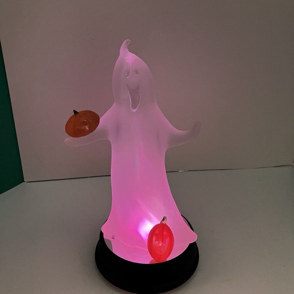 Vintage 2002 Avon Halloween Illuminated Color Changing LED Glowing Ghost